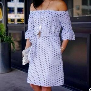 Banana Republic Black and White Sheath Dress Short Sleeve Bateau Neckline